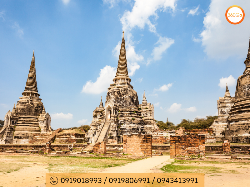Wat Phra Si Sanphet nằm trong khuôn viên cung điện - Du lịch 360Go
